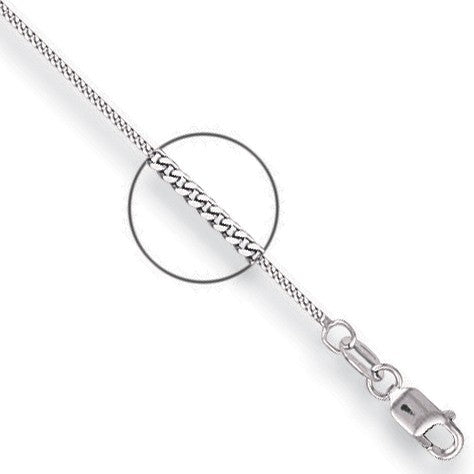 18ct White Gold Traditional Classic Curb Chain