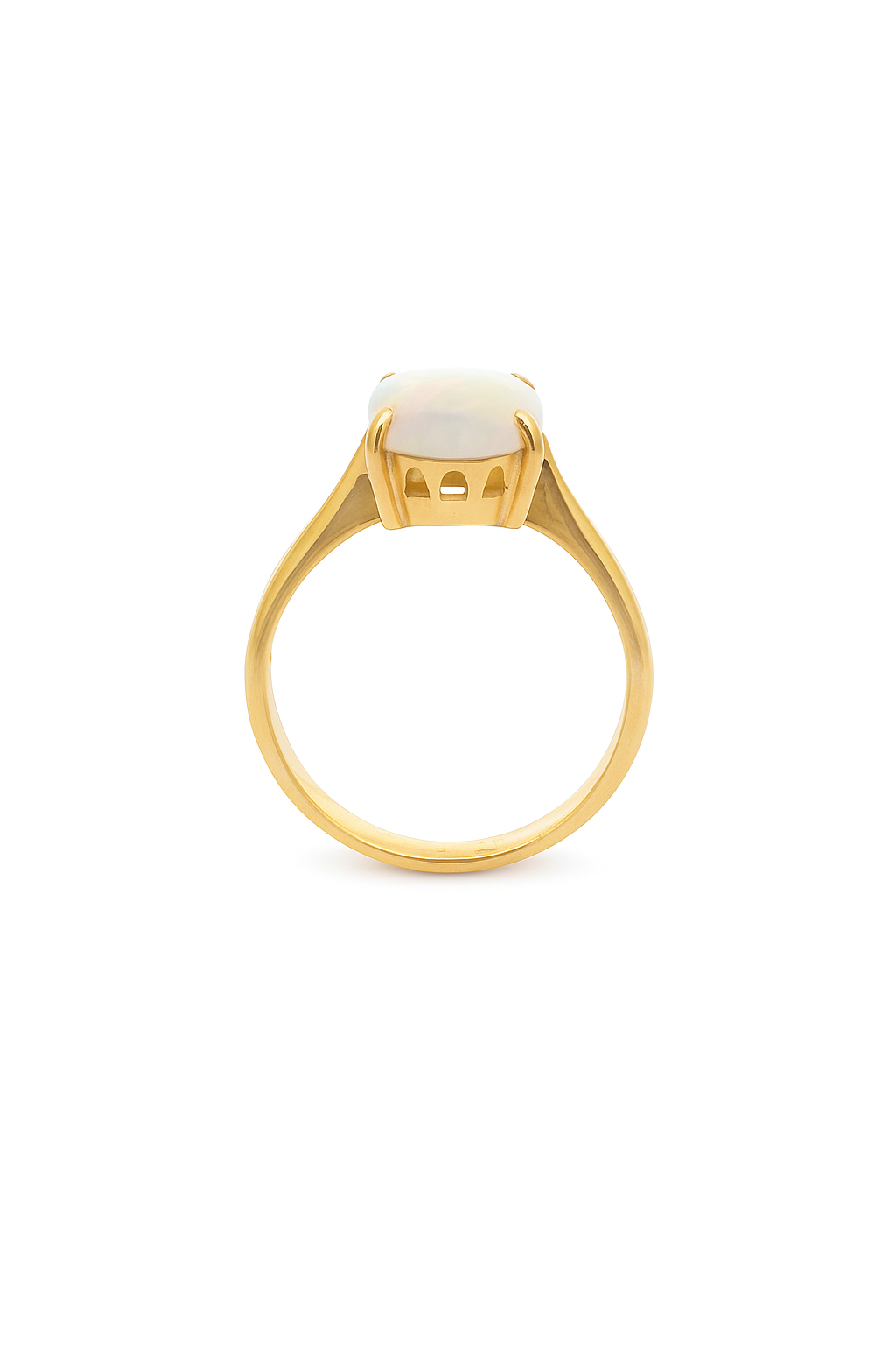 18ct Yellow Gold Opal Solitaire Ring