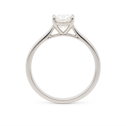 Platinum 950 Oval Solitaire Ring