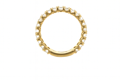 18ct Yellow Gold Lab-Grown Emerald-Cut Diamond Eternity Ring