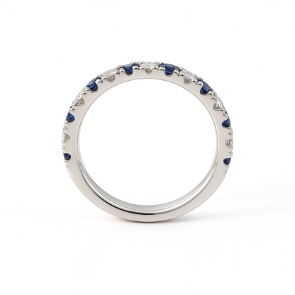 Sapphire and Diamond Eternity Band