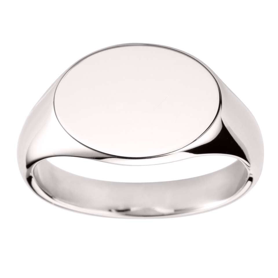 Oval Gold Signet Ring - Medium