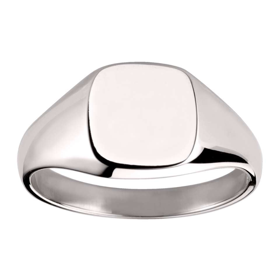Cushion Gold Signet Ring - Extra Small