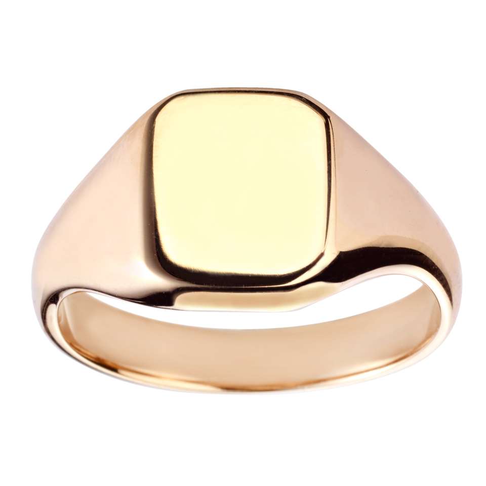 Cushion Gold Signet Ring - Medium - Robert Anthony Jewellers, Edinburgh