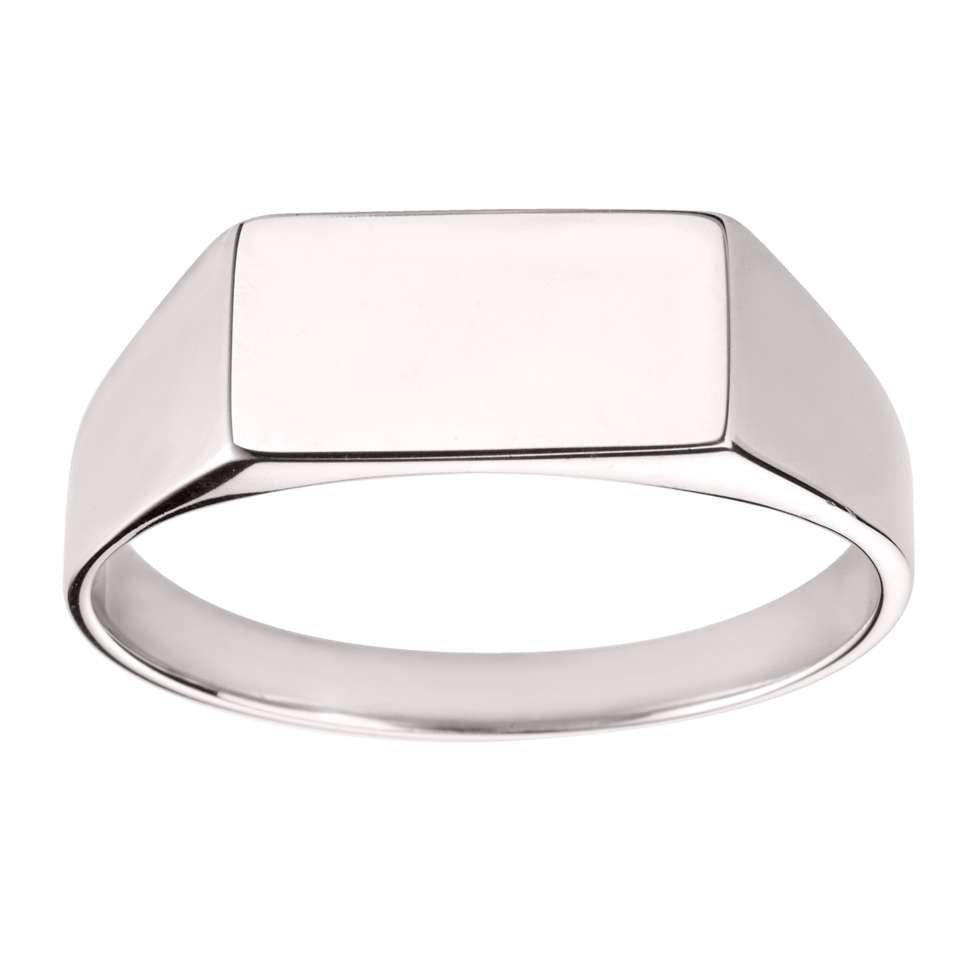 Rectangle Gold Signet Ring