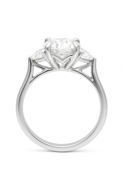 Platinum 950 Lab-Grown Diamond Trilogy Ring
