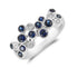18ct White Gold Round Sapphire & Diamond Bubble Ring - Robert Anthony Jewellers, Edinburgh