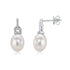 18ct White Gold, Pearl & Fancy Diamond Top Earrings - Robert Anthony Jewellers, Edinburgh