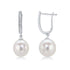 18ct White Gold Diamond Hoop & Pearl Drop Earrings - Robert Anthony Jewellers, Edinburgh