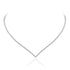 18ct White Gold Round Diamond V Line Necklace - Robert Anthony Jewellers, Edinburgh