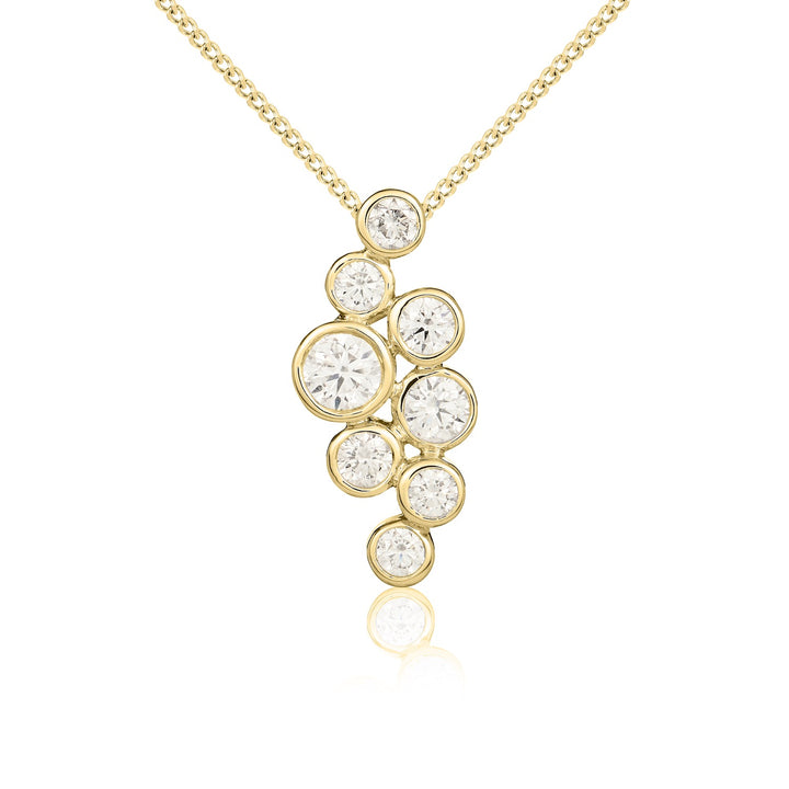 18ct Yellow Gold Diamond Bubble Pendant - Robert Anthony Jewellers, Edinburgh