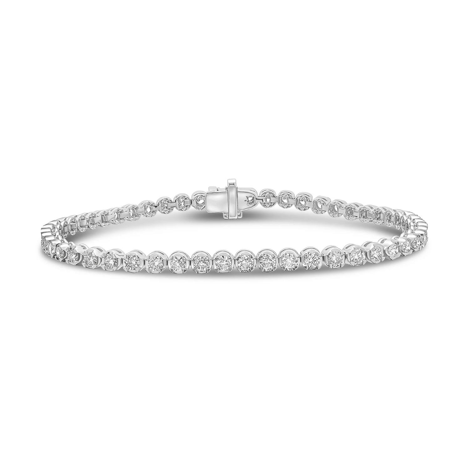 18CT White Gold &amp; Round Diamond Tennis Bracelet - Robert Anthony Jewellers, Edinburgh