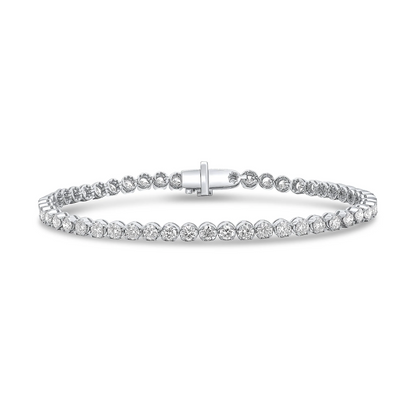 18CT White Gold &amp; Round Diamond Tennis Bracelet - Robert Anthony Jewellers, Edinburgh