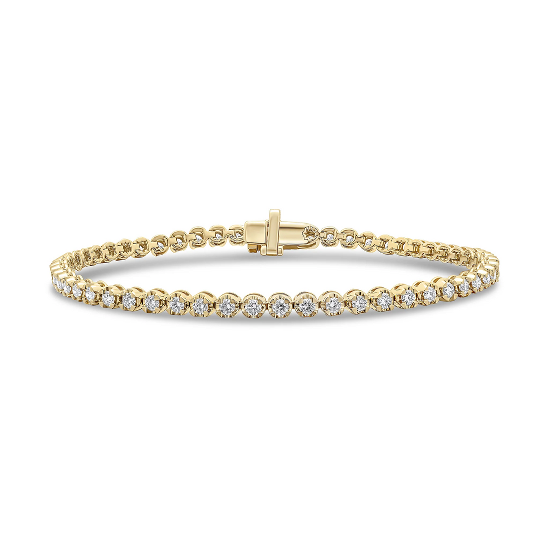 18CT Yellow Gold & Round Diamond Tennis Bracelet - Robert Anthony Jewellers, Edinburgh