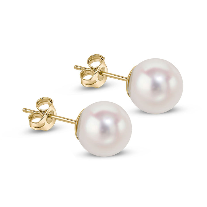 18ct Yellow Gold Akoya Pearl Stud Earrings - Robert Anthony Jewellers, Edinburgh