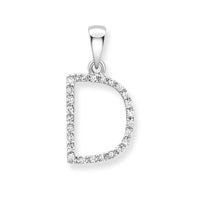 9ct. White Gold Diamond Alphabet Letter Initial - Robert Anthony Jewellers, Edinburgh