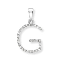 9ct. White Gold Diamond Alphabet Letter Initial - Robert Anthony Jewellers, Edinburgh