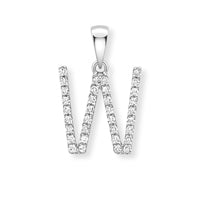 9ct. White Gold Diamond Alphabet Letter Initial - Robert Anthony Jewellers, Edinburgh