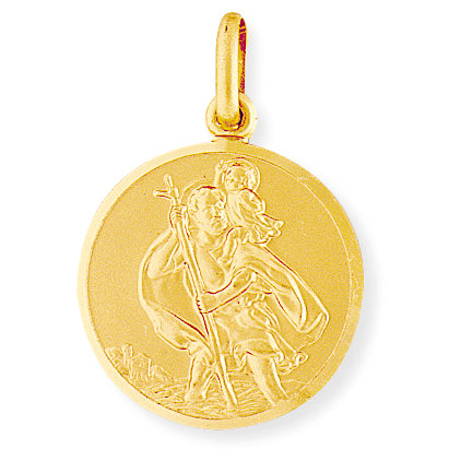 9ct. Gold Round St. Christopher Medallion - Robert Anthony Jewellers, Edinburgh