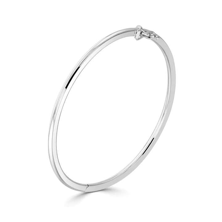 9CT Gold Polished Round Solid Bangle