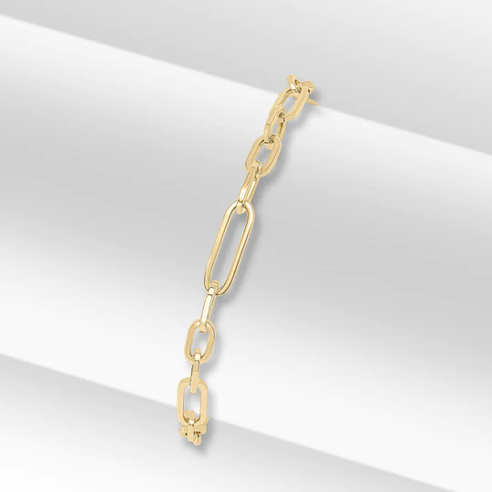 9CT Yellow Gold Handmade 4mm Paperchain Chain - Robert Anthony Jewellers, Edinburgh