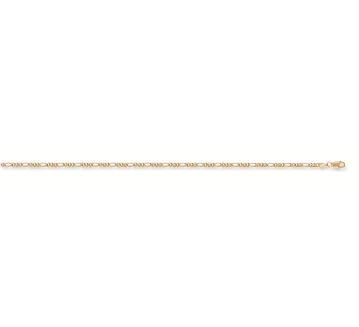 9ct Gold Economy Figaro Chain - Robert Anthony Jewellers, Edinburgh
