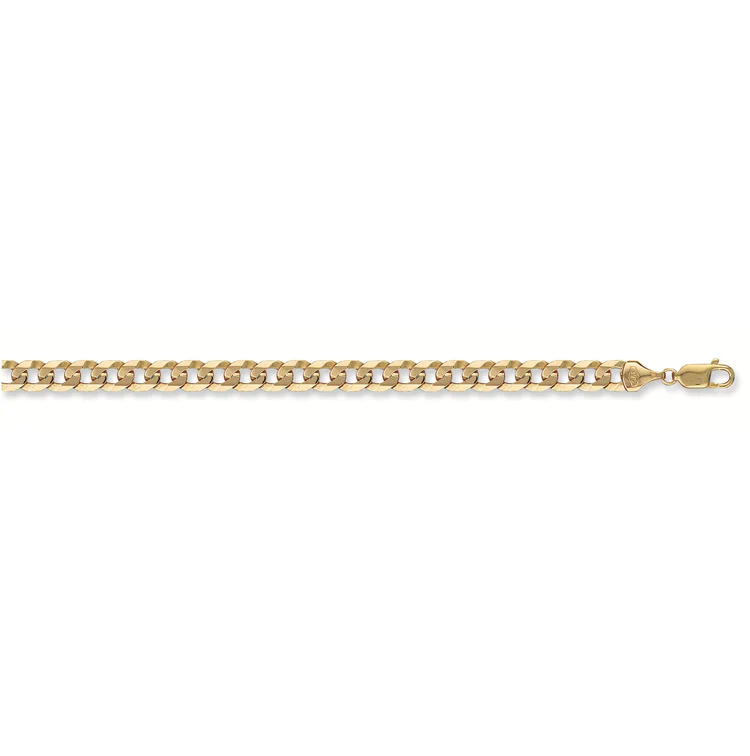 9CT Gold Flat Curb Chain - Robert Anthony Jewellers, Edinburgh