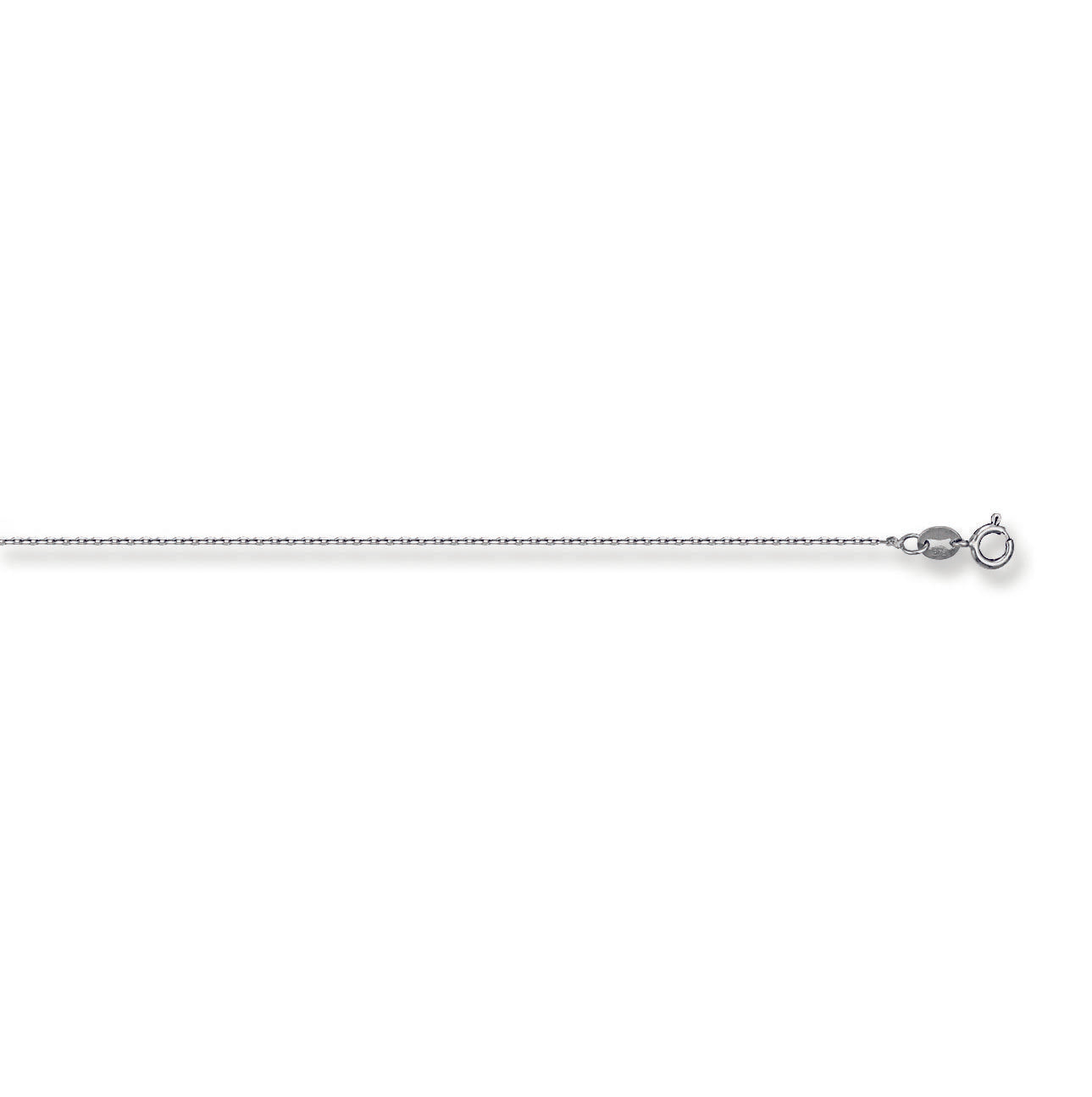 9ct White Gold Diamond Cut Trace Chain - Robert Anthony Jewellers, Edinburgh