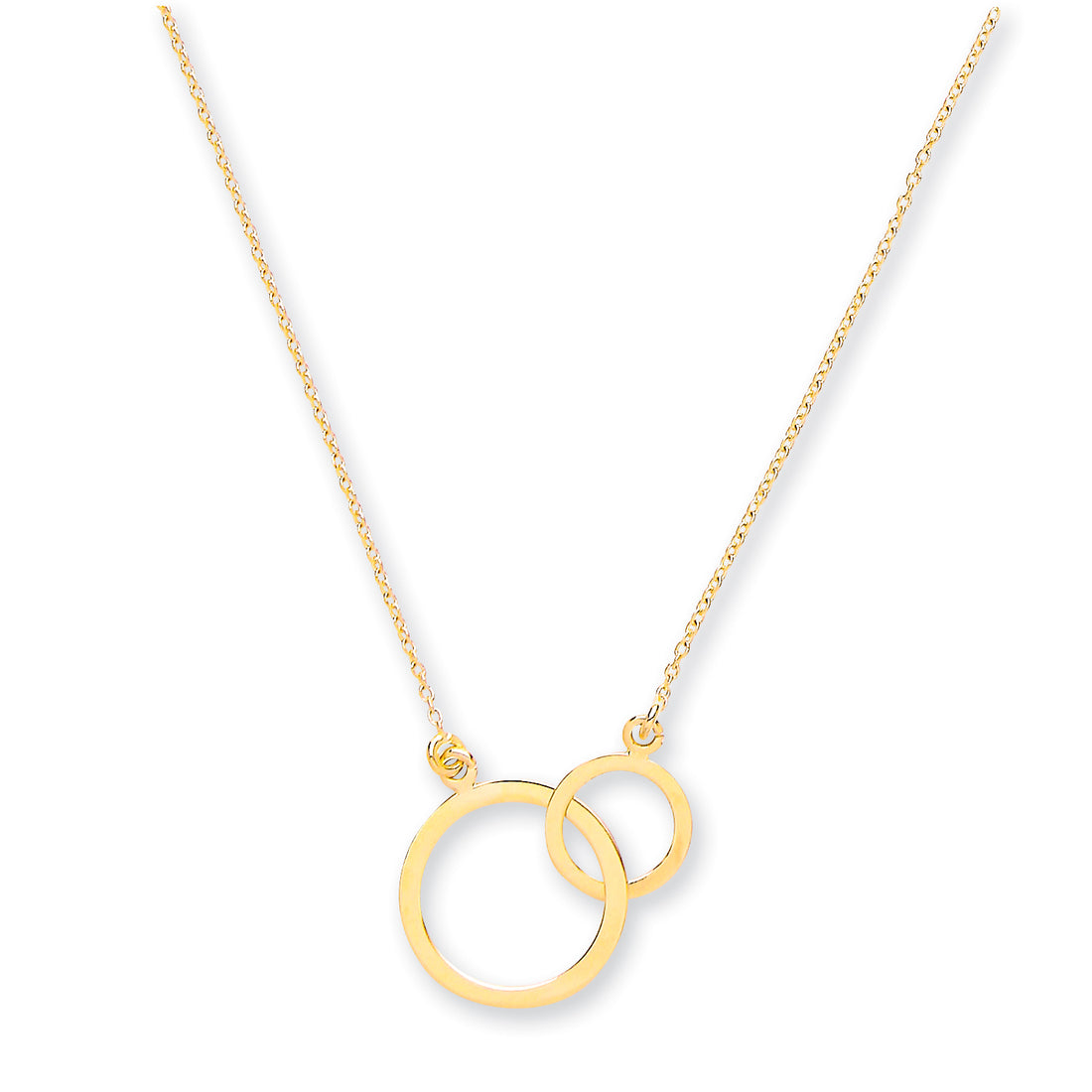 9ct Gold Rolo Chain Two Circles with Chain - Robert Anthony Jewellers, Edinburgh