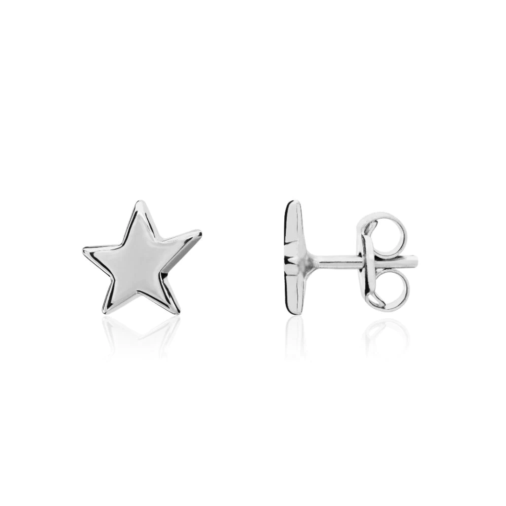 9CT Gold Polished Star Stud Earrings (6.5mm) - Robert Anthony Jewellers, Edinburgh