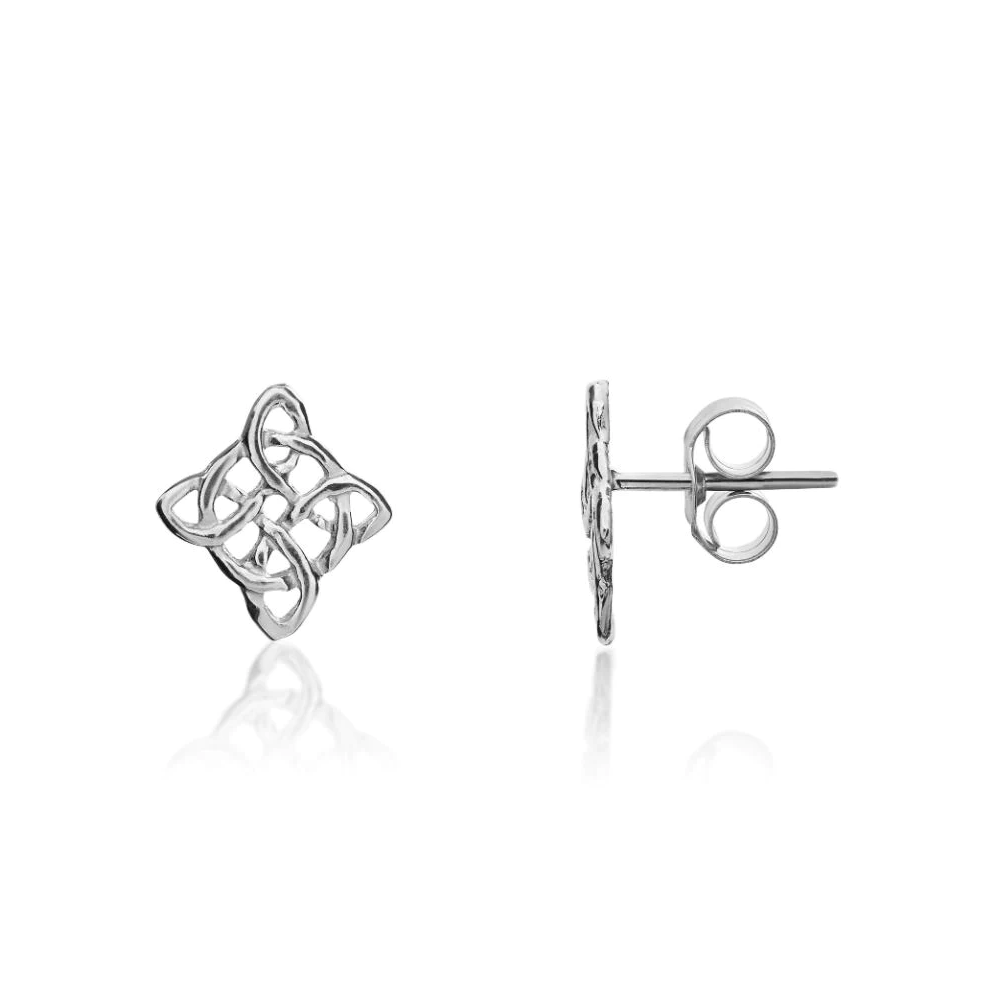 9CT Gold Celtic Style Stud Earrings (9.5x8.5mm) - Robert Anthony Jewellers, Edinburgh