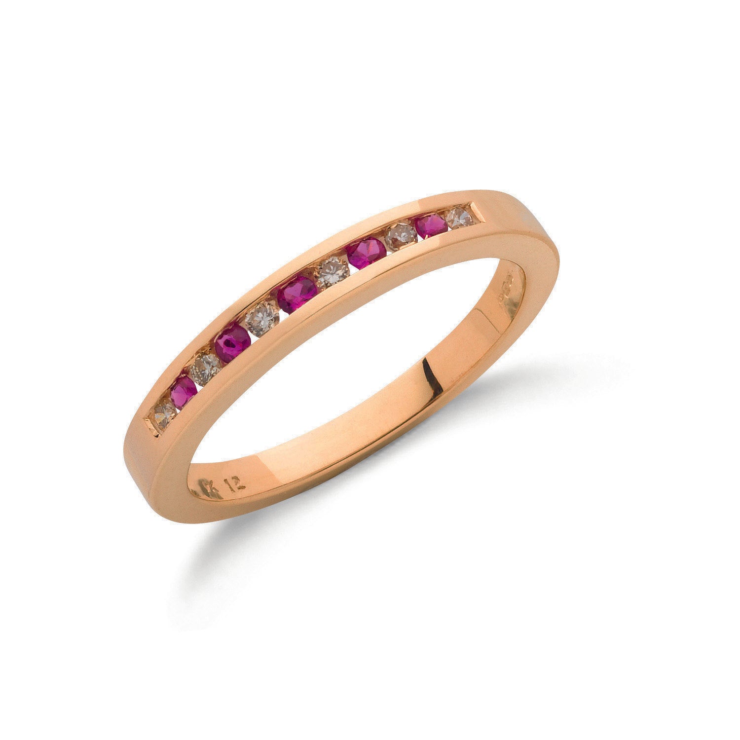 9ct Gold Ruby and Diamond Eternity Ring - Robert Anthony Jewellers, Edinburgh