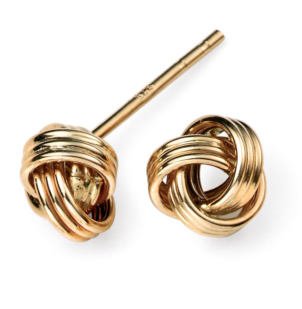 9ct Gold Knot Stud Earrings - Robert Anthony Jewellers, Edinburgh