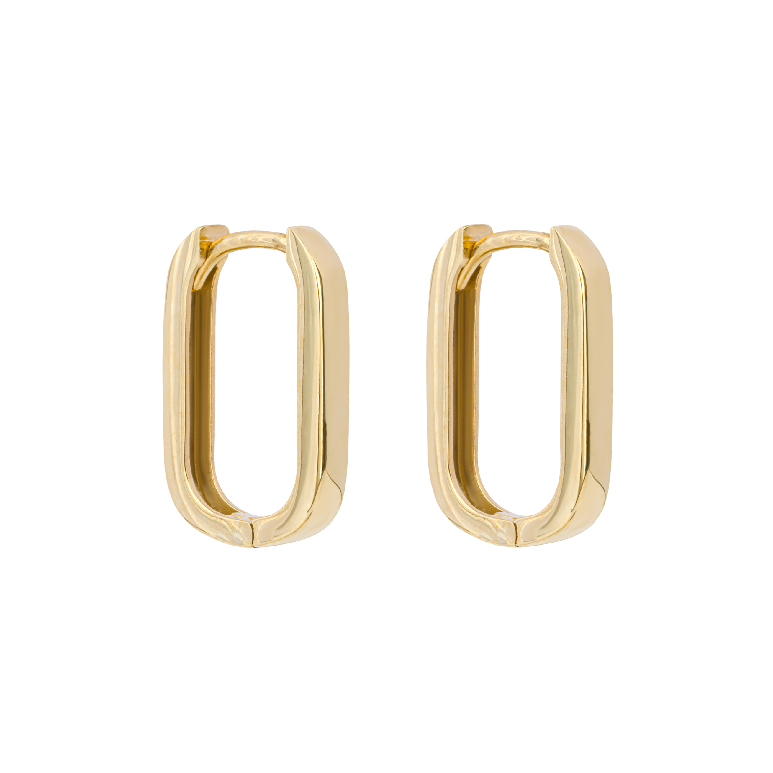 U Shape Hoop Earrings in 9ct Yellow Gold - Robert Anthony Jewellers, Edinburgh