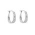 Double Row Pave Diamond Hoop Earrings in 9ct White Gold - Robert Anthony Jewellers, Edinburgh
