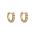 White Topaz Hoop Earrings in 9ct Yellow Gold - Robert Anthony Jewellers, Edinburgh