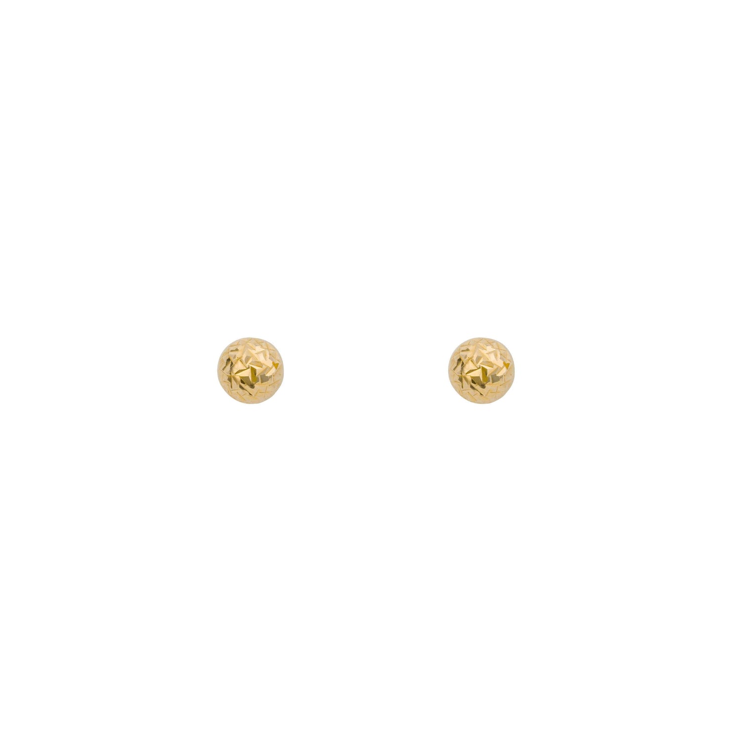 Small Textured Ball Stud Earrings in 9ct Yellow Gold - Robert Anthony Jewellers, Edinburgh