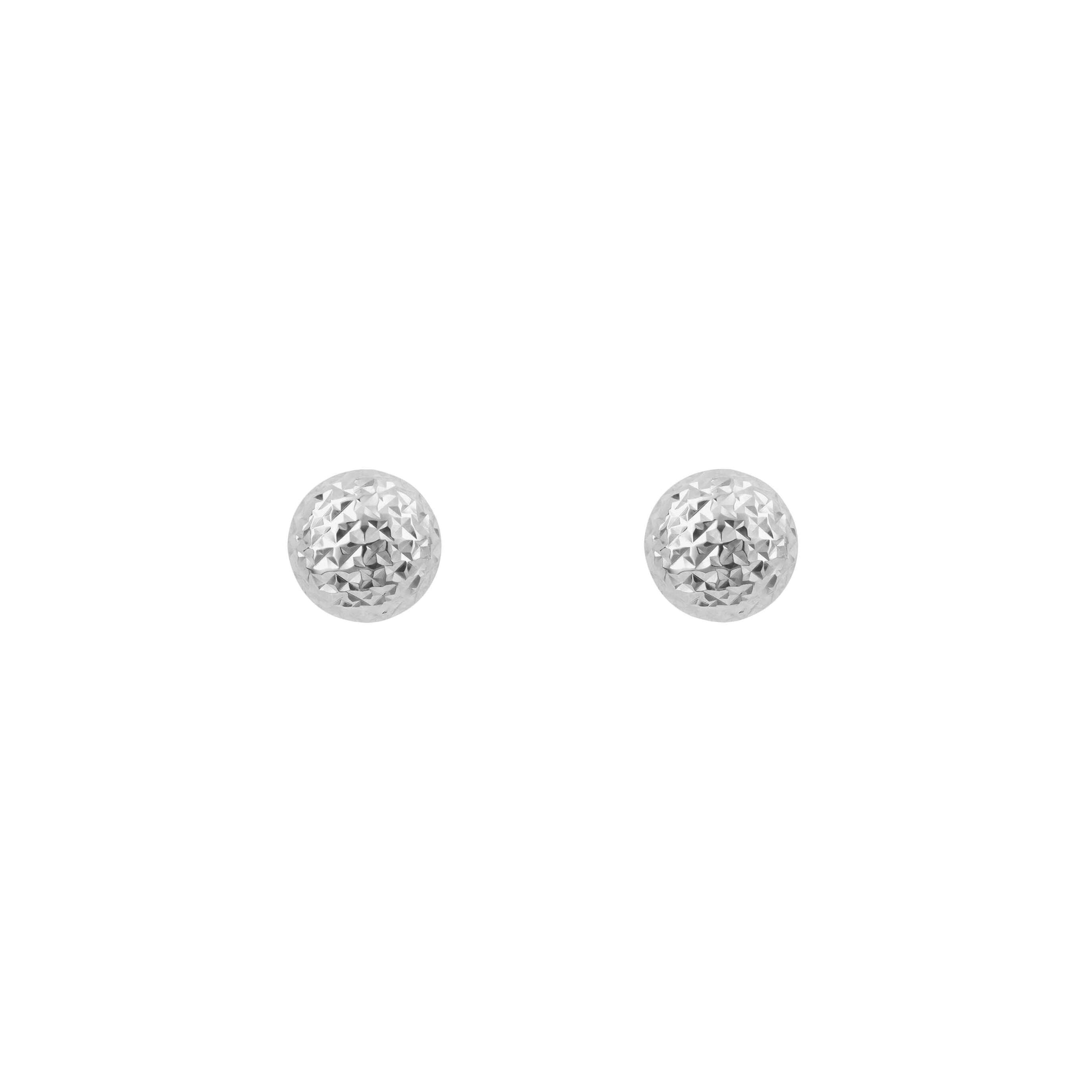 Textured Ball Stud Earrings in 9ct White Gold - Robert Anthony Jewellers, Edinburgh