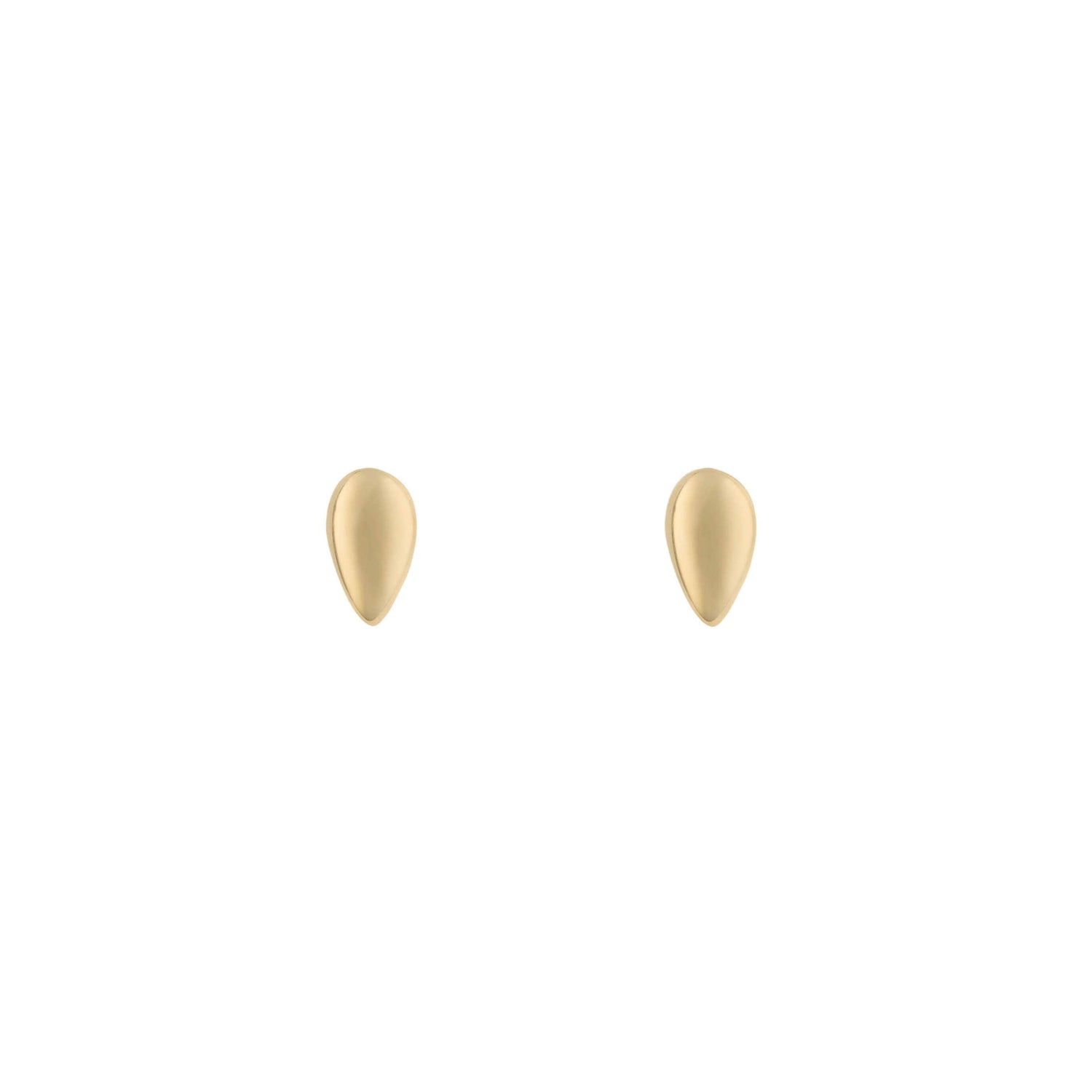 Plain Teardrop Stud Earrings in 9ct Yellow Gold - Robert Anthony Jewellers, Edinburgh