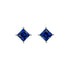 Princess Cut Stud Earrings with Lab Created Sapphire in 9ct White Gold - Robert Anthony Jewellers, Edinburgh