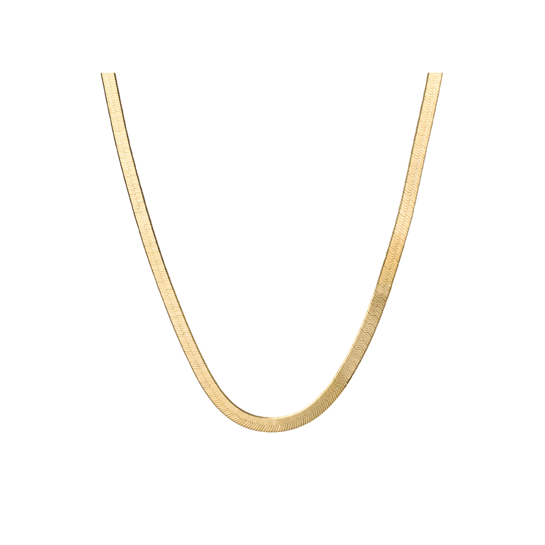 Herringbone Chain Necklace in 9ct Yellow Gold - Robert Anthony Jewellers, Edinburgh