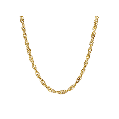 Singapore Chain Necklace in 9ct Yellow Gold - Robert Anthony Jewellers, Edinburgh