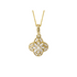 Flower Pendant with Diamond in 9ct Yellow Gold - Robert Anthony Jewellers, Edinburgh