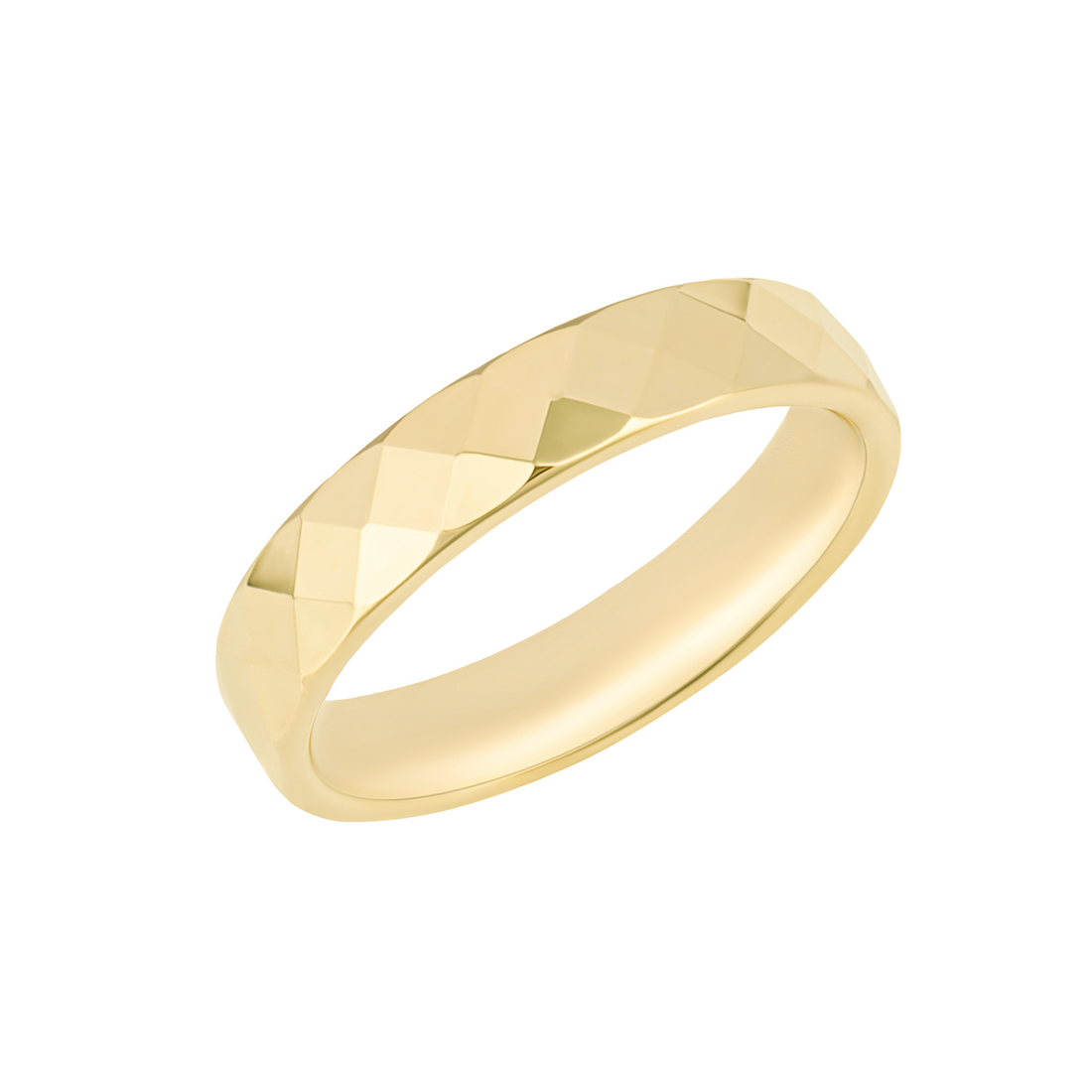 Hexagonal Textured Ring in 9ct Yellow Gold - Robert Anthony Jewellers, Edinburgh