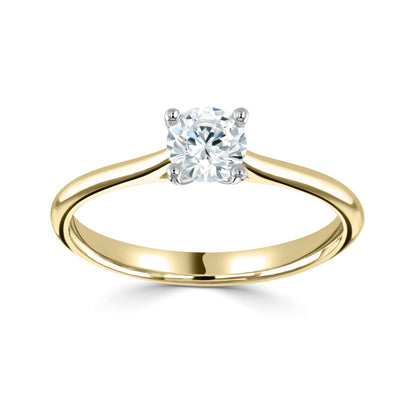VALOR — 18CT Yellow and White Gold Lab Grown Solitaire Diamond Ring 0.5ct - Robert Anthony Jewellers, Edinburgh