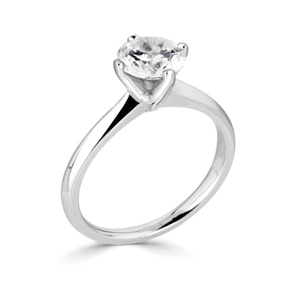 Rionna — Platinum Round Lab Grown Diamond Solitaire Ring 0.5ct - Robert Anthony Jewellers, Edinburgh