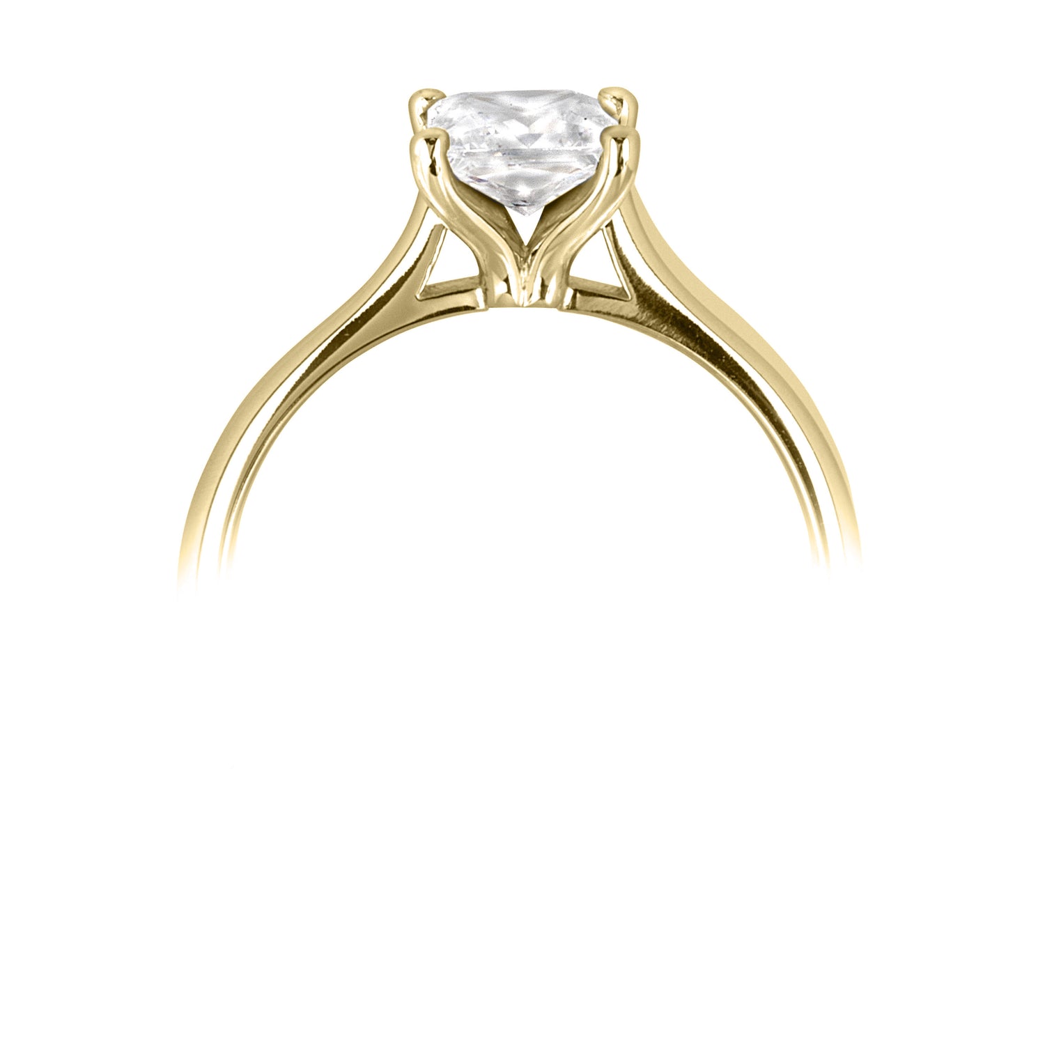 TUILIPI — 18CT Yellow Gold Princess Cut Lab Grown Diamond 0.5ct