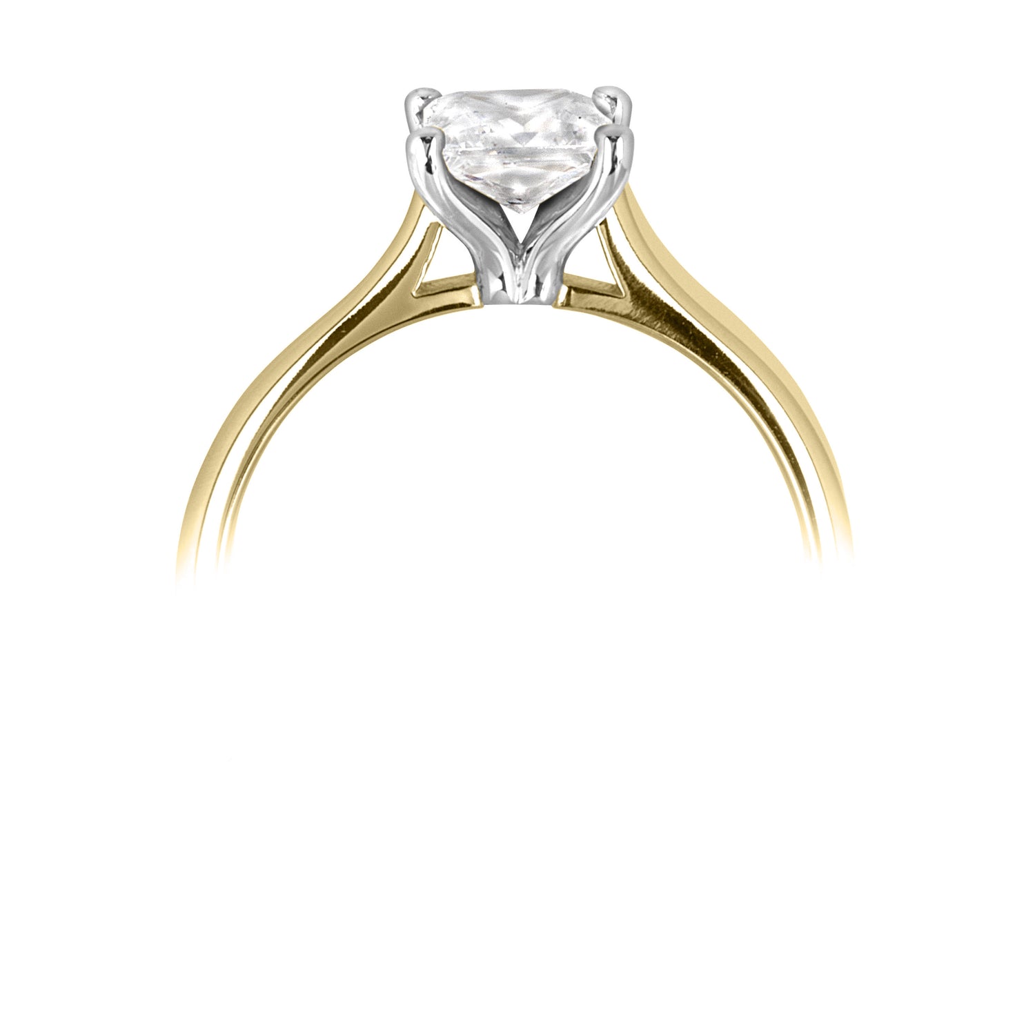TUILIPI — 18CT Yellow and White Gold Princess Cut Lab Grown Diamond 0.55ct