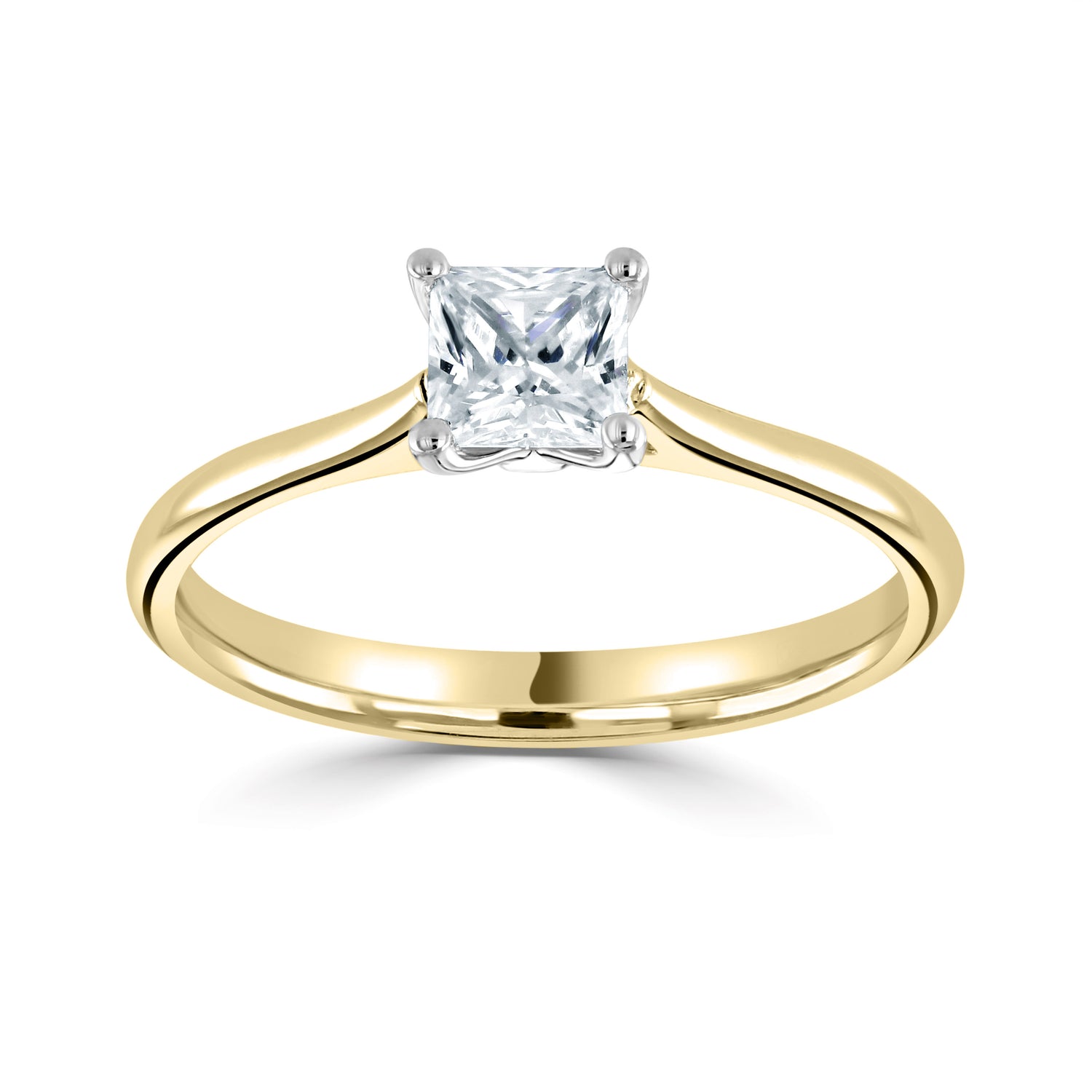 TUILIPI — 18CT Yellow and White Gold Princess Cut Lab Grown Diamond 0.55ct - Robert Anthony Jewellers, Edinburgh