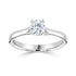 ALICIA — 18CT White Gold Lab Grown Diamond Solitaire Crossover Ring 0.6ct - Robert Anthony Jewellers, Edinburgh